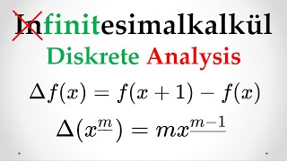 Differenzenrechnung Vom Kalkül der diskreten Analysis [upl. by Kohler]