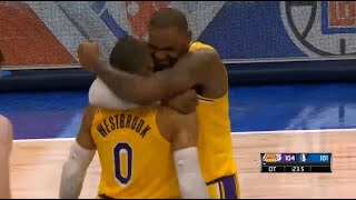 WILDEST GAME Final Minutes of Lakers vs Mavericks Overtime Thriller Two Game Winners [upl. by Wiggins]