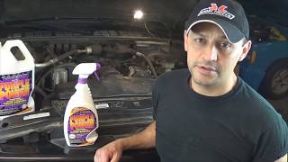 How to degrease an Engine at home with Purple Power Degreaser by Howstuffinmycarworks [upl. by Aisena]