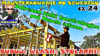 BUDUJĘ WŁASNĄ STOLARNIĘ  cz24 Dokręcam belki konstrukcyjne pod panele ścienne  Na wesoło [upl. by Stevenson123]