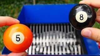 BILLIARD BALLS VS FAST SHREDDER AMAZING VIDEO [upl. by Anelac]