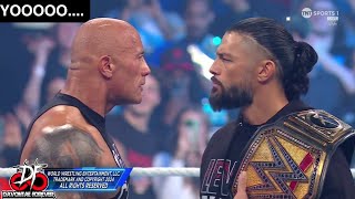 The Rock confronts Roman Reigns Cody Rhodes shifts his storys path wwe [upl. by Humph]