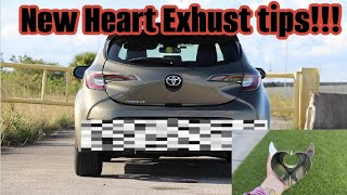 Installing Heart Exhaust Tips  Corolla Hatchback [upl. by Stephenson354]