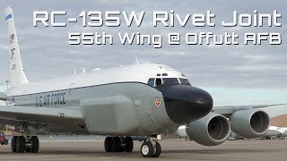 RC135W Rivet Joint of 55th Wing at Offutt AFB 4K [upl. by Akinajnat]