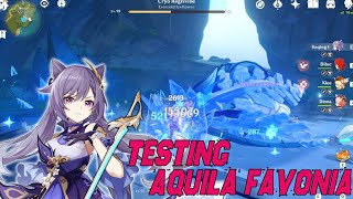 Testing my new Aquila Favonia on Keqing  Genshin Impact [upl. by Gabbie]