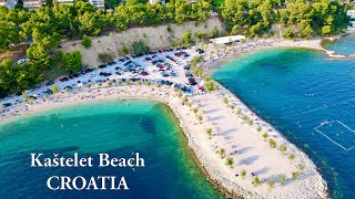 Kaštelet Beach in Croatia  drone view 4K [upl. by Herzog]