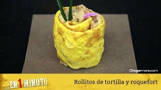 Receta de Rollitos de tortilla con roquefort [upl. by Yokum665]