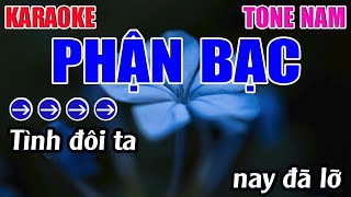 Phận Bạc Karaoke Tone Nam Karaoke 9999  Beat Mới [upl. by Leanor]