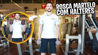 COMO FAZER ROSCA MARTELO COM HALTERES  Fisioprev [upl. by Bauer891]