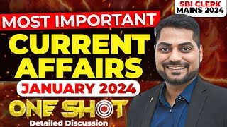 Current Affairs One Shot  January 2024 Current Affairs  SBI Clerk Mains 2024  Kapil Kathpal [upl. by Hattie]