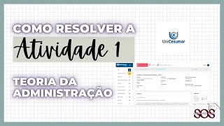 Como fazer atividade 1 teorias da administração [upl. by Giule806]