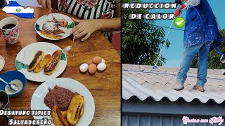 ✅ DESAYUNANDO TIPICO y pintamos el TECHO de nuestra Casa Cocina con Alby Vida en el Salvador 🇸🇻 [upl. by Nosbig]