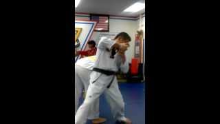 tae kwon do self defense grab techniques yellow belt [upl. by Aerdna]