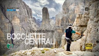 Ferrata BOCCHETTE CENTRALI dal Rifugio Pedrotti al Rifugio Alimonta  Dolomiti di Brenta 4K [upl. by Doak572]