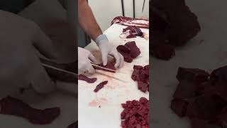 Cutting Deer Jerky 🔪Who doesnt love some deer jerky🦌 shorts deer venison jerky [upl. by Dnalyag]