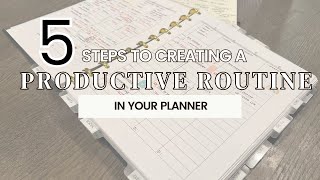 5 Steps To Creating A Productive Routine In Your Planner vlogmas day21 [upl. by Hootman156]