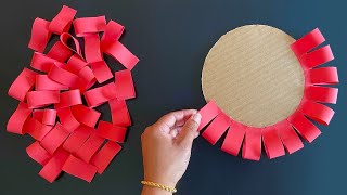 Beautiful Red Paper Wall Hanging  Paper Craft For Home Decoration Wall decor Paper wall mate DIY [upl. by Illene]