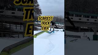 THE SCARIEST TRICK ON A SNOWBOARD😱 snowboarding [upl. by Camile]