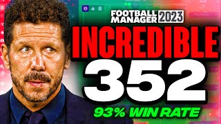 INCREDIBLE 352 Simeone FM23 Tactic 93 Win Rate  FM23 Tactics [upl. by Philipson]