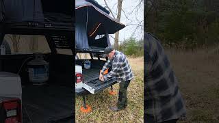 Rooftop Tent Stairs instead of a Ladder rtt rooftoptent camping wintercamping [upl. by Hugh]