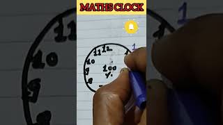 Maths Clock short shorts shortsfeed viral trending maths watch clock clocktrick watchtrick [upl. by Olzsal806]