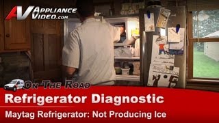 Maytag Refrigerator Repair  Not Producing Ice  Ice Maker [upl. by Shurwood24]