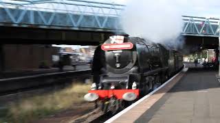 46233 quotDuchess of Sutherlandquot passing Larbert on quotThe Caledonianquot railtour 61012 [upl. by Migeon]