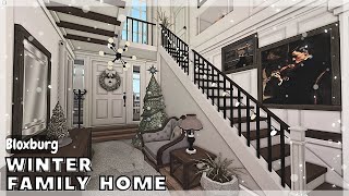 BLOXBURG Winter Family Home Speedbuild interior  full tour Roblox House Build [upl. by Gardener]