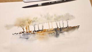 Abstract watercolour trees [upl. by Nicolis]