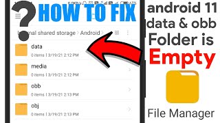 Android data file not showing  How to open data amp obb folder without root  data access denied [upl. by Aleekat]