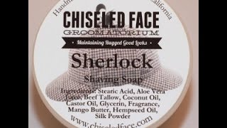 Whats New in the Den Chiseled Face Groomatorium Sherlock Shaving Soap amp Aftershave [upl. by Akfir]