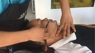 💈 Viet Nam Barbershop 🪒  Quickly remove facial hair Unique facial shaving technique 10 [upl. by Penrose]