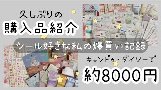 〖購入品紹介〗キャンドゥ・ダイソーのシール購入品❤️約8000円の爆買い記録🛒💕 [upl. by Oca]