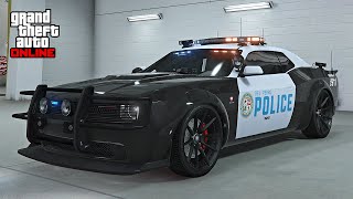 GTA 5 Online  DLC Vehicle Customization  Bravado Gauntlet Interceptor Police Challenger [upl. by Netram]