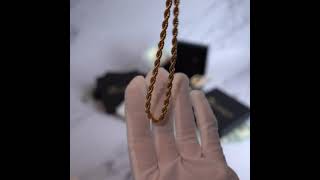 3MM ROPE CHAIN  GOLD  ICECLIQUECOM [upl. by Normi]