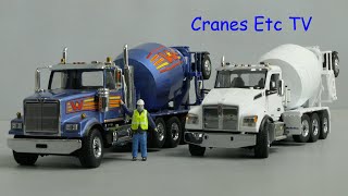 Diecast Masters Western Star  Kenworth Truck Mixers by Cranes Etc TV [upl. by Atla]