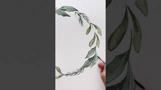 Winter wreath Christmas watercolor Bloom Creatives art tutorial [upl. by Eaton287]