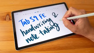 Samsung Tab S9 FE handwriting amp note taking review [upl. by Orfinger]