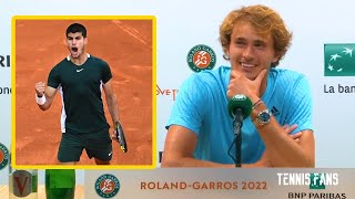 Alexander Zverev quotThe answer is Carlos Alcarazquot  Roland Garros 2022 HD [upl. by Knarf]