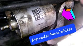 🛠️ ⛽ Mercedes Benzinfilter Austausch Kompressor c klasse w202 w203 w211 Kfz petrol filter exchange [upl. by Jeannette]