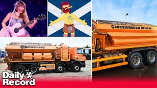 Gritters in Scotland have the best names as Kevin Fridges and Taylor Drift join roadclearing fleet [upl. by Darmit269]