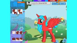 How to make a pony on General Zois Pony Creator [upl. by Nilrev]