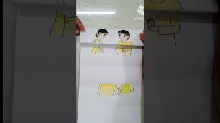 The ultimate plot twist😂in paper folding art💖cartoonfunnycomedyforyouhorrortiktokartshorts [upl. by Houghton]