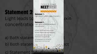 Statement Questions 🔥  NEET 2025  FailureAtGrowth [upl. by Enialed498]