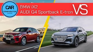 BMW iX2 vs Audi Q4 Sportback Etron  2024  Detailed Comparison Review [upl. by Afas]