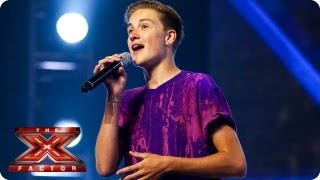 Giles Potter sings Reet Petite by Jackie Wilson  Arena Auditions Week 4  The X Factor 2013 [upl. by Tteirrah]