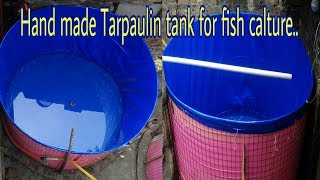 Tarpaulin tank for fish calture [upl. by Asiar]