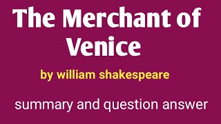 the merchant of venice by william shakespeare in hindi  the merchant of Venice summary tragicomedy [upl. by Lekram]