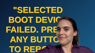 quotSelected boot device failed Press any button to rebootquot gdisk shows disk with both GPT and MBR [upl. by Cilegna245]