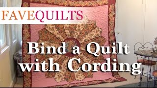 How to Bind a Quilt with Cording [upl. by Malek]